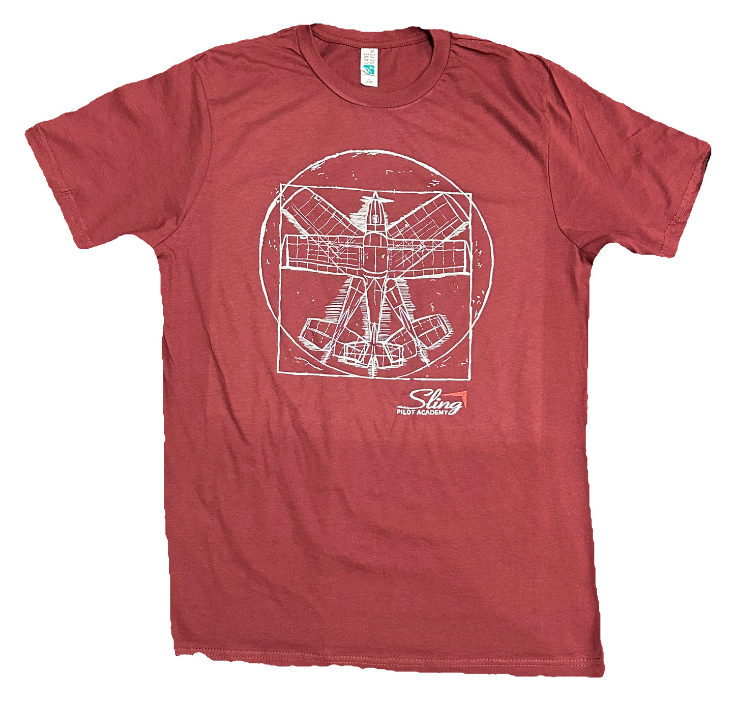 Sling Vetruvian Plane T-Shirt - Burgundy