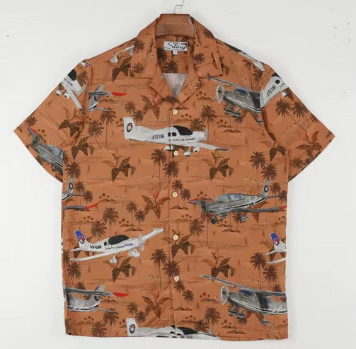 Sling Aloha Hawaiian Shirt (Sunset Orange)