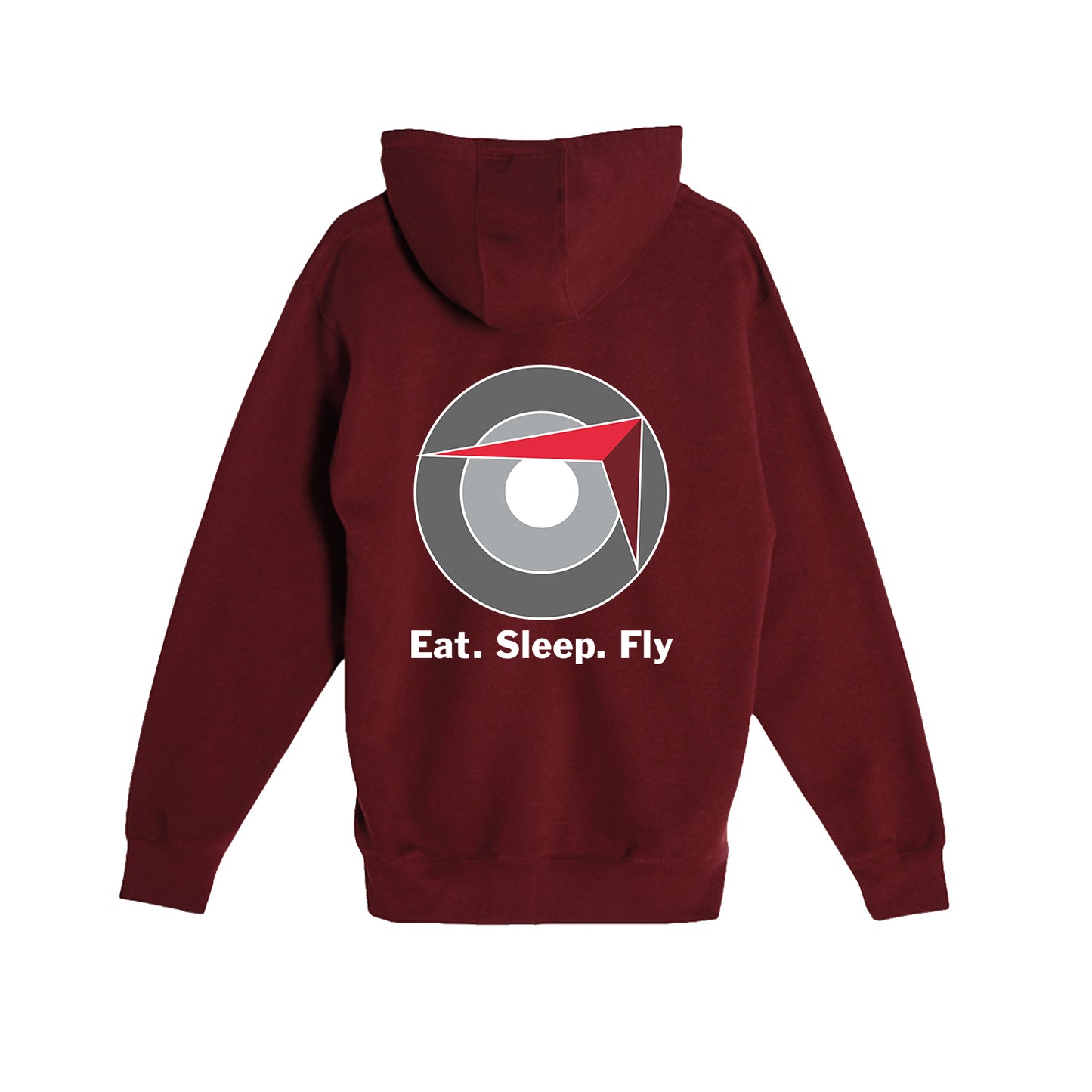 Sling Traffic Pattern Zip Hoodie - Burgundy