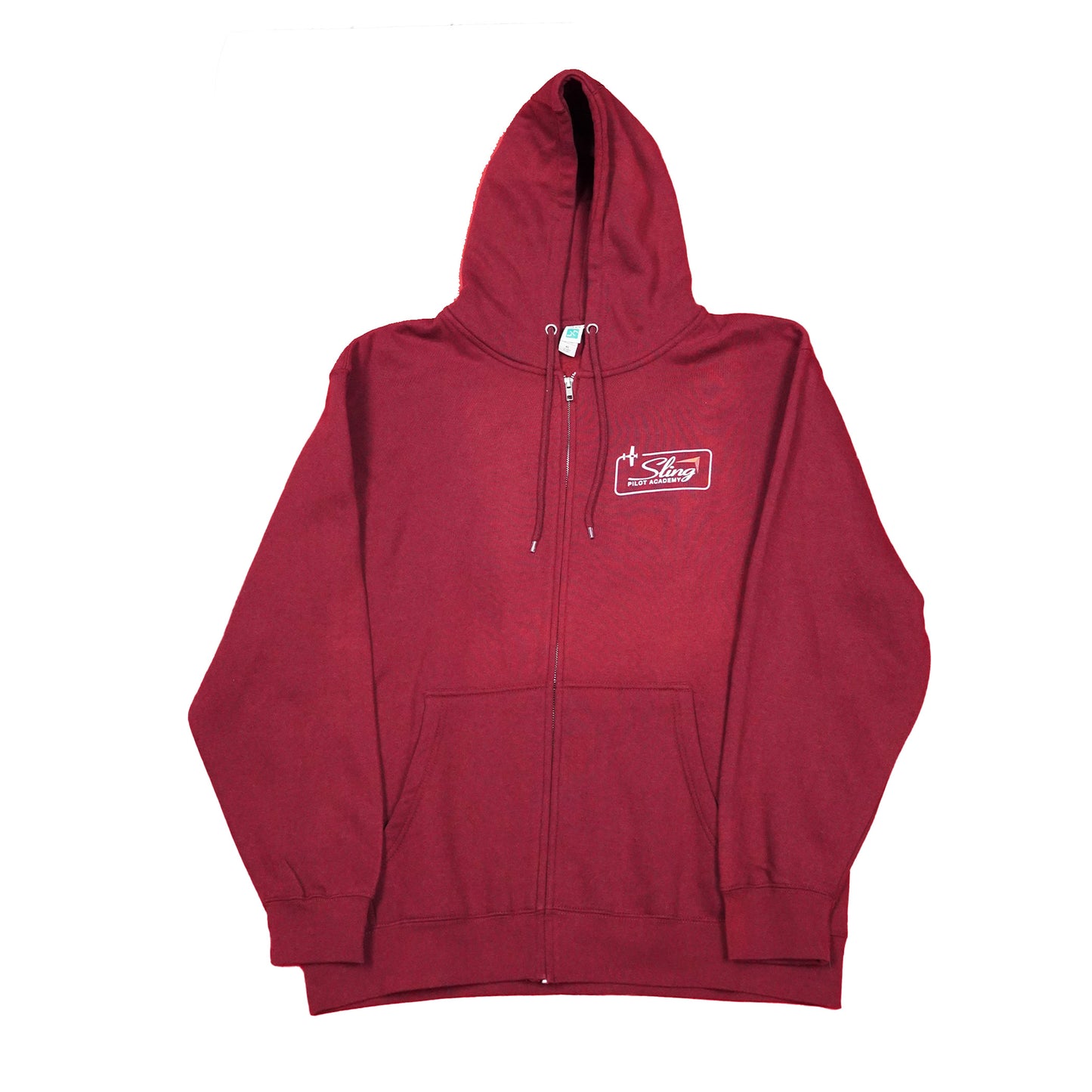 Sling Traffic Pattern Zip Hoodie - Burgundy