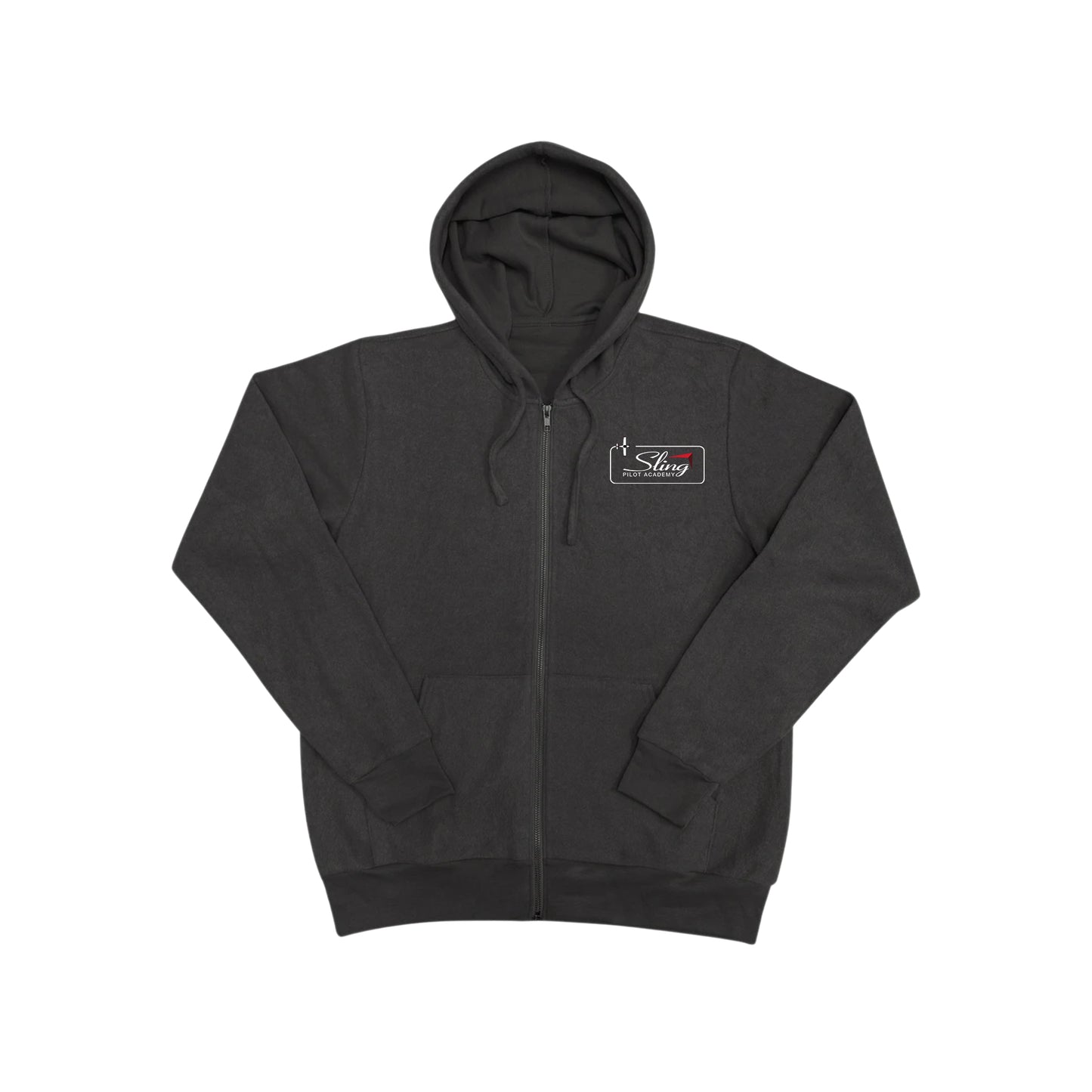 Sling Traffic Pattern Zip Hoodie - Charcoal Grey