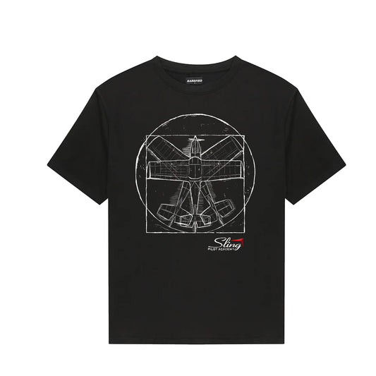 Sling Vetruvian Plane T-Shirt - Black