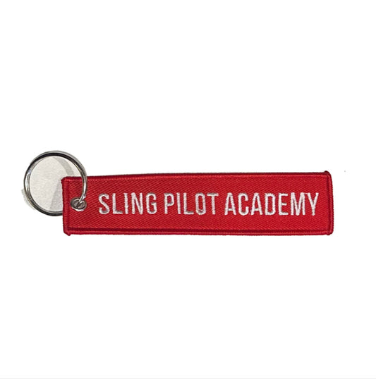 Sling remove before flight Keyring