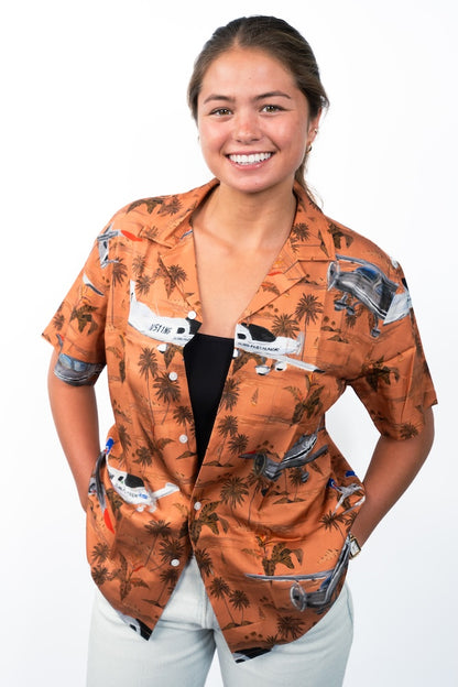 Sling Aloha Hawaiian Shirt (Sunset Orange)