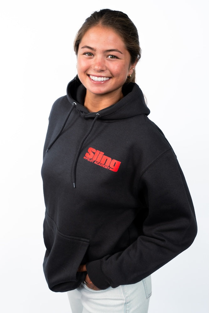 Sling Retro Pullover Hoodie - Charcoal Grey