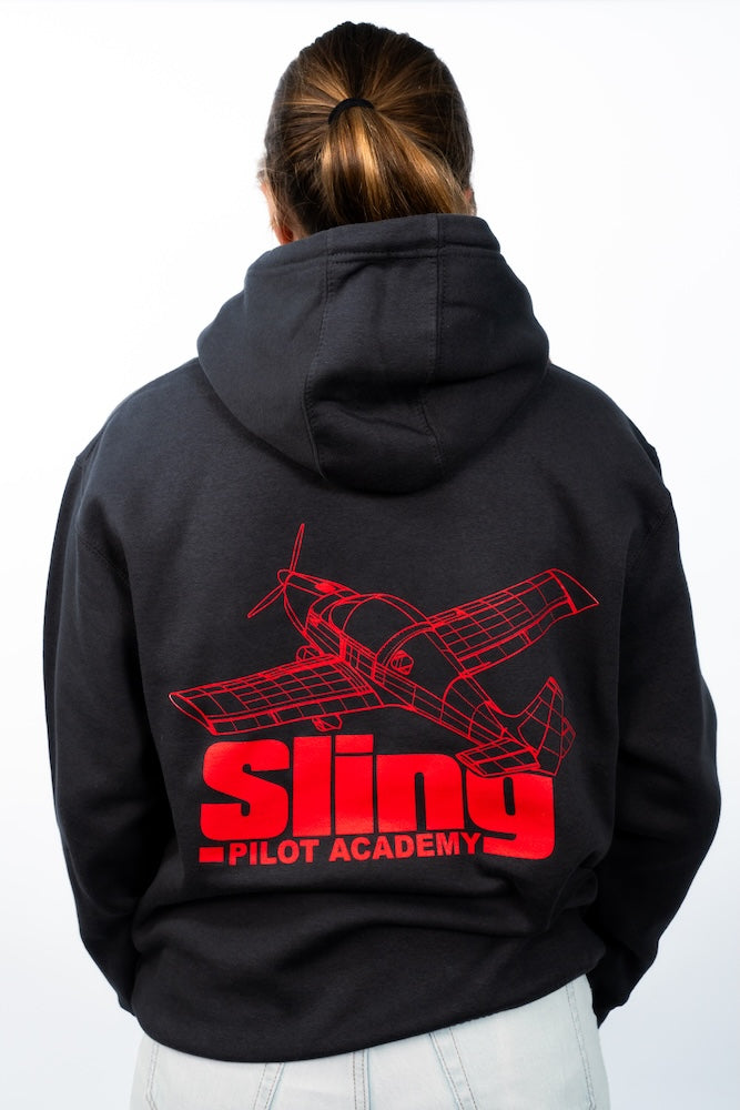 Sling Retro Pullover Hoodie - Charcoal Grey
