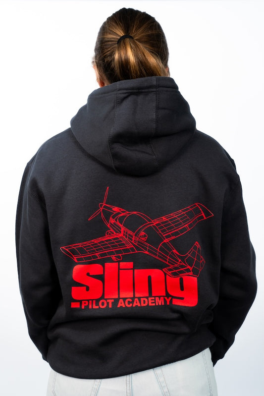 Sling Retro Pullover Hoodie - Charcoal Grey