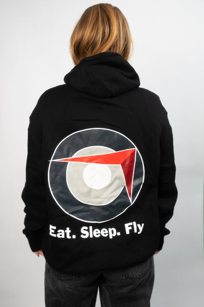 Sling Traffic Pattern Pullover Hoodie - Black