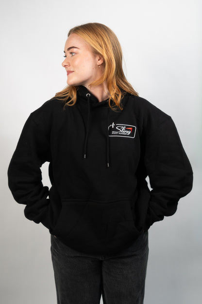 Sling Traffic Pattern Pullover Hoodie - Black