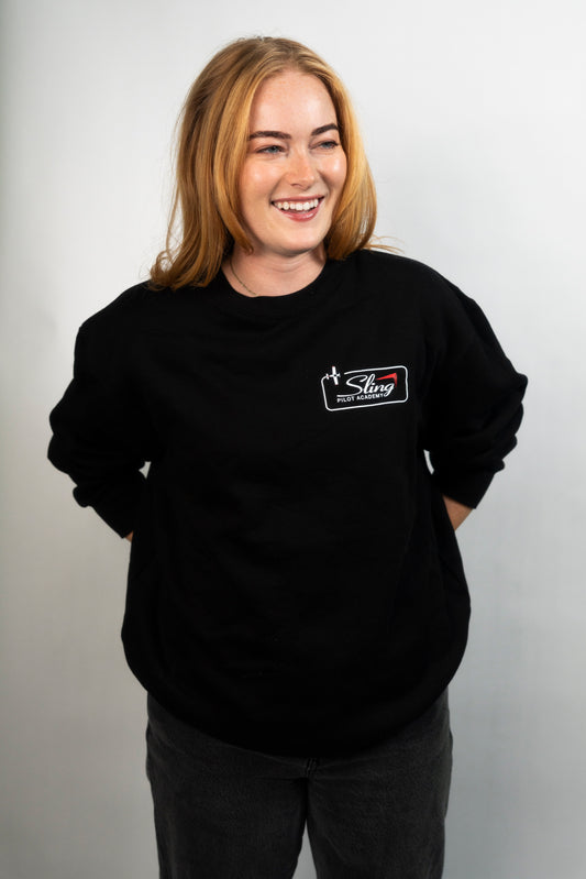 Sling Black Crewneck Sweater