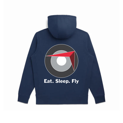 Sling Traffic Pattern Zip Hoodie - Navy