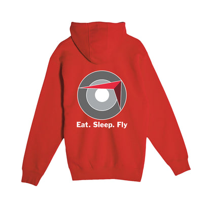 Sling Traffic Pattern Zip Hoodie - Red