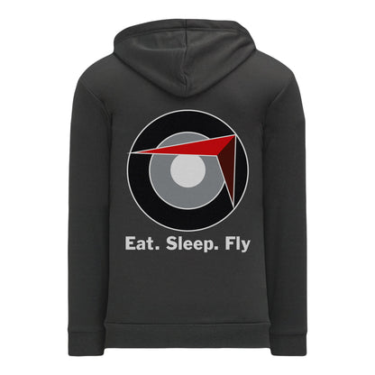 Sling Traffic Pattern Zip Hoodie - Charcoal Grey