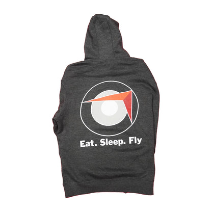 Sling Traffic Pattern Zip Hoodie - Charcoal Grey