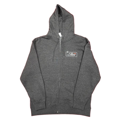 Sling Traffic Pattern Zip Hoodie - Charcoal Grey