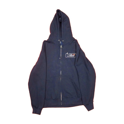 Sling Traffic Pattern Zip Hoodie - Navy