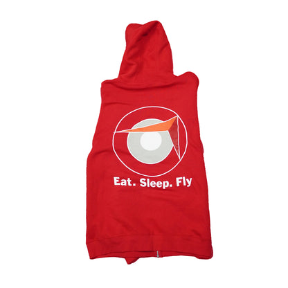 Sling Traffic Pattern Zip Hoodie - Red